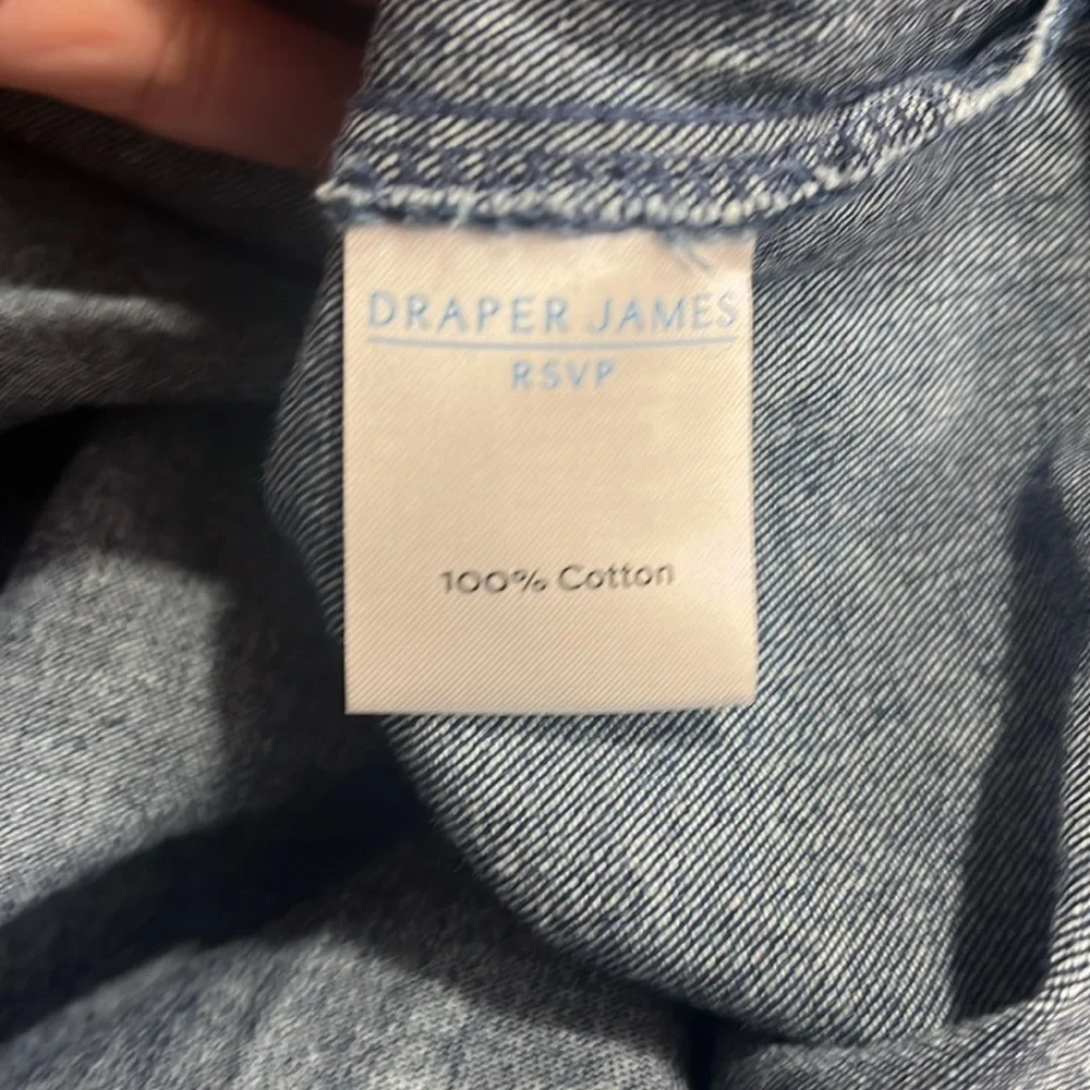 Draper James Ruffle Sleeves Denim Top Sz S - Picture 6 of 7